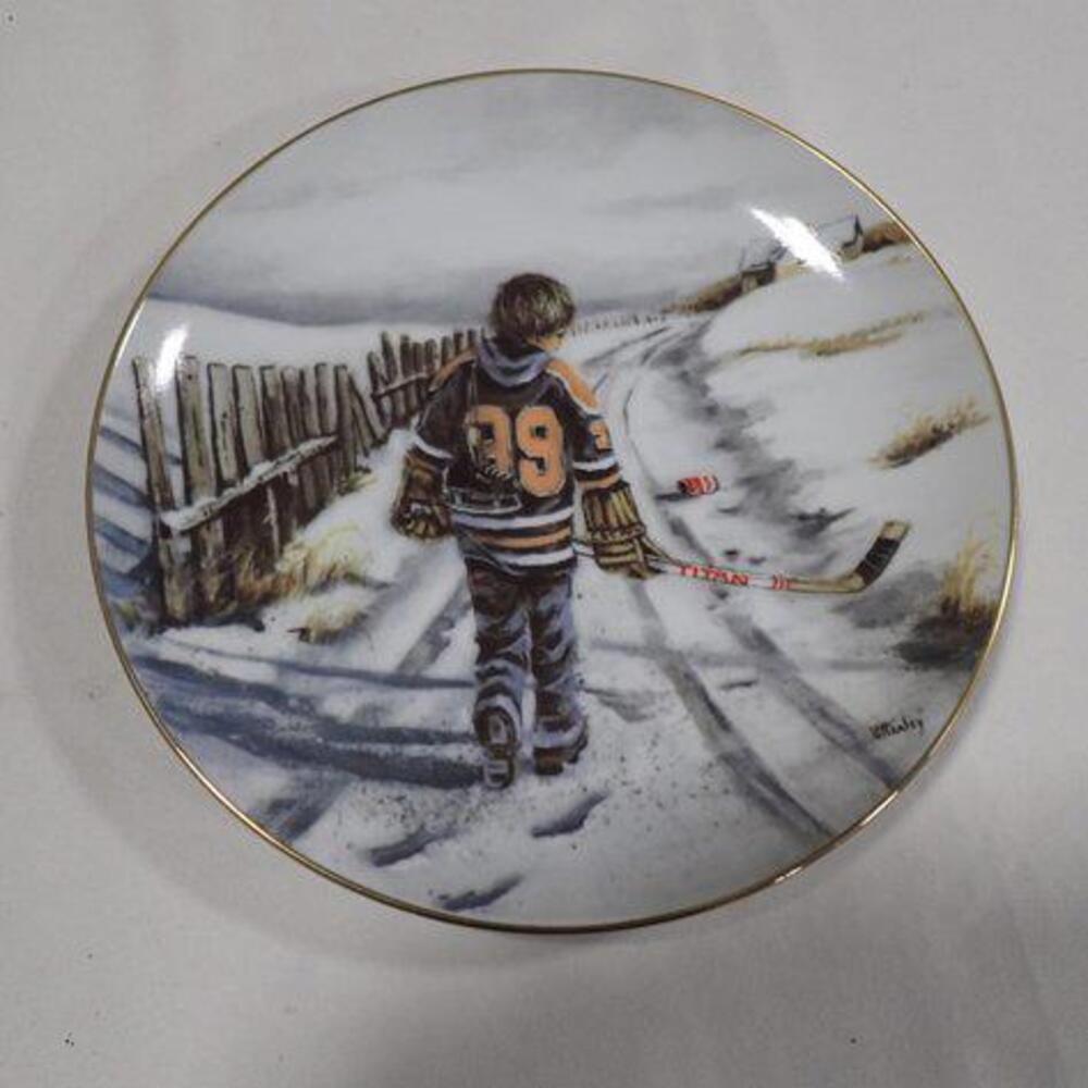 The Canadian Dream Plate 'Going To The Rink' by Joan Healey - Limited Edition - Picture 1 of 2